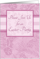 Easter Party Invitation - Pink Floral card