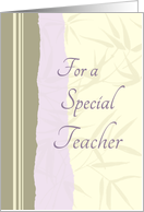 Teacher Appreciation Day - Beige & Lavender card