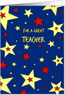 Teacher Appreciation Day - Colorful Stars card