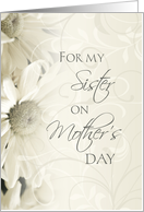 Happy Mother’s Day for Sister - White Floral card