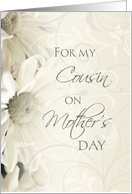 Happy Mother’s Day for Cousin - White Floral card