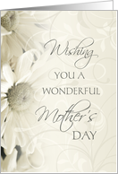 Happy Mother’s Day for Babysitter - White Floral card