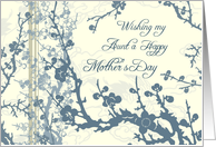 Happy Mother’s Day for Aunt - Blue Floral card