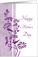 Happy Mother’s Day from Son and Daughter in Law- Purple Floral card
