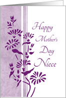 Happy Mother’s Day for Niece - Purple Floral card
