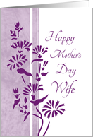 Happy Mother’s Day for Wife - Purple Floral card