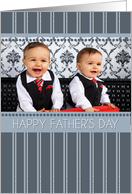 Happy Father’s Day Photo Card - Modern Stripes card