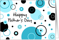 Happy Father’s Day from Daughter & Son in Law - Blue Circles card