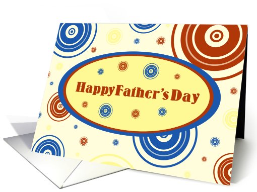 Happy Father's Day from Son & Daughter in Law - Retro Circles card