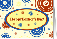 Happy Father’s Day from Daughter & Son in Law - Retro Circles card