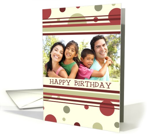 Happy Birthday Photo Card - Polka Dots card (836122)