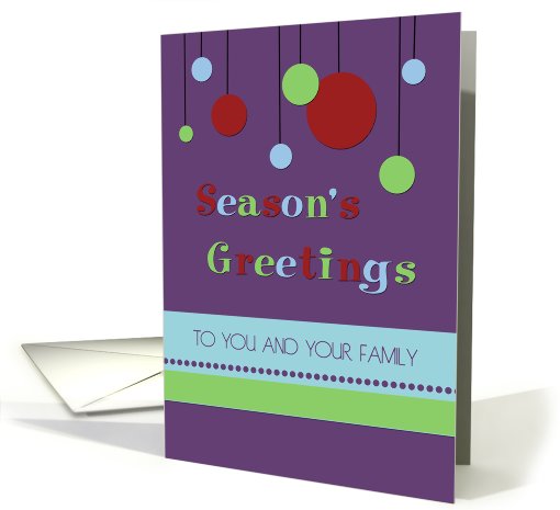 Season's Greeting for Co-worker - Modern Decorations card (964219)