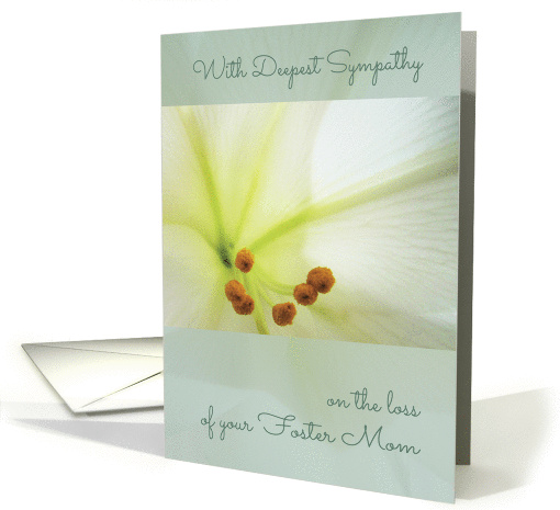 Deepest Sympathy, Comforting Memories of Foster Mom, Easter Lilly card