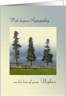Deepest Sympathy, Loss of Nephew, Morning Mist Over Mountain Lake card