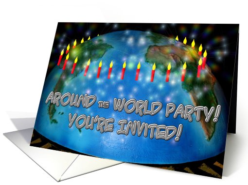 Around the World Party Invitation card (473919)