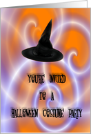 Halloween Party Invitation-Witch Hat card