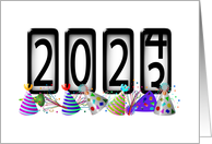 2024 New Years Odometer - Party Hats card