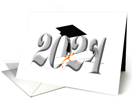 Class of 2024 With Diploma and Graduation Cap Blank Inside card