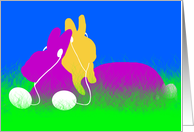 Musical Easter Bunnies card
