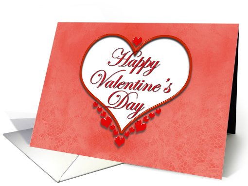 Beaded Red Hearts with Happy Valentine Day card (766062)