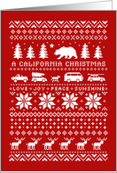 A California Christmas Sweater: Love, Joy, Peace, Sunshine card