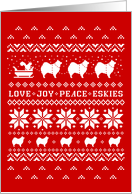 American Eskimo Dogs Christmas Holiday Eskies Xmas card