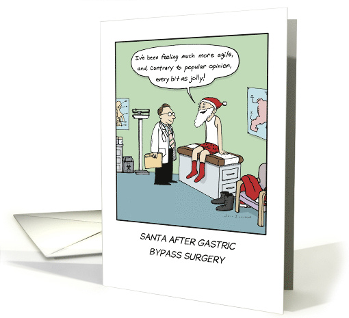 Christmas Humor, Santa After Gastric Bypass Surgery card (877629)