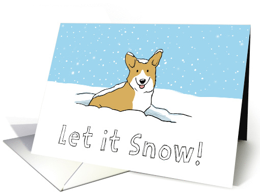 Corgi Let it Snow! card (879531)
