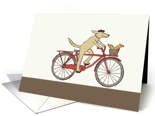 Thanks for Being my Friend, Cycling Dog & Squirrel card (885953)