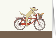 Thanks for Being my Friend, Cycling Dog & Squirrel card