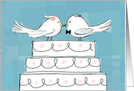 Love Birds Wedding Congratulations card