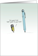 Happy Birthday Pencils Cartoon card