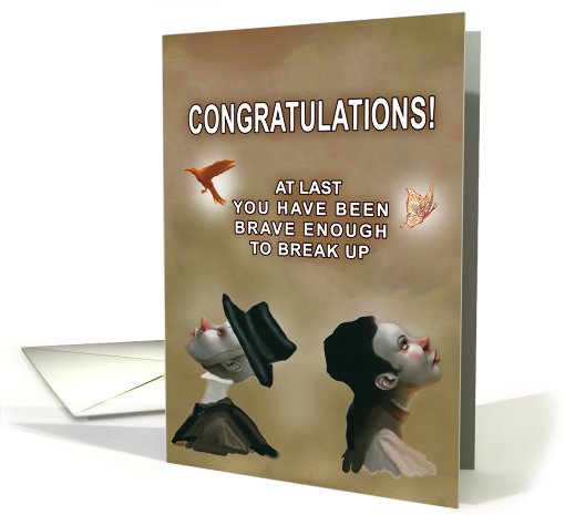 breaking up congratulation/both card (453450)