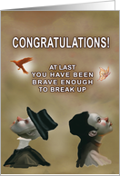 breaking up congratulation/both card