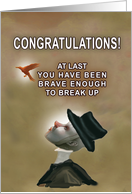 breaking up congratulation/ man card