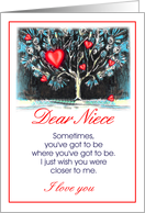 dear niece/miss you card