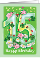 15th birthday card