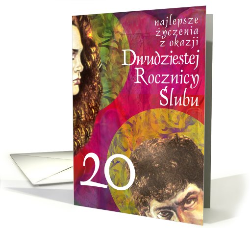 anniversary the 20th/ 20 rocznica slubu card (468781)