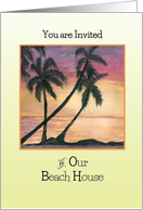 Invite to Beach House card