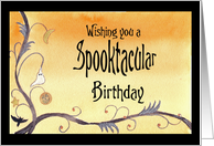 Spooktackular Halloween Birthday card
