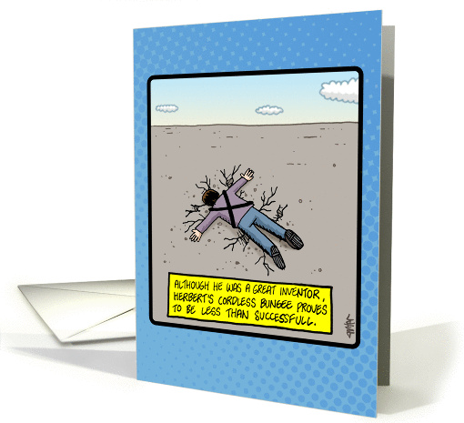 Funny cartoon birthday card for him - inventor of the... (1319148)