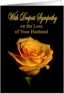 With Deepest Sympathy loss of Husband rose card