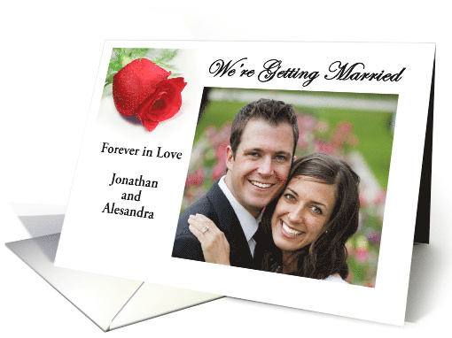 We're Getting Married customizable wedding announcement card (1124532)