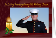 In Loving Memory military holiday season customizable card
