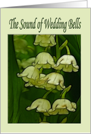 Wedding Bells Lily of the Valley flower announcement of marriage card
