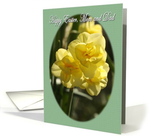 Happy Easter Mom and Dad daffodils card (772825)
