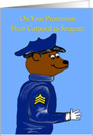 Promotion from Corporal to Sergeant card