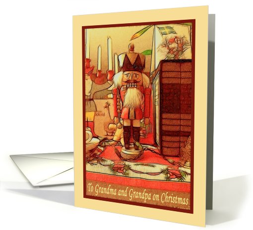 Merry Christmas toy soldier for grandparents card (817142)