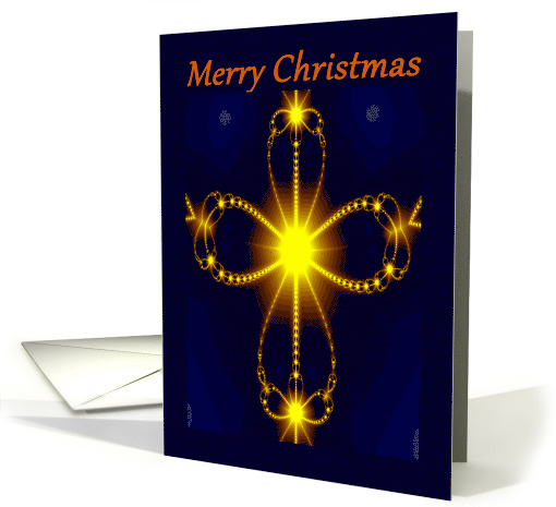 Merry Christmas digital art fractal cross card (832297)