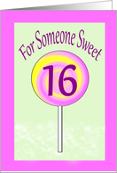 sweet sixteen candy card